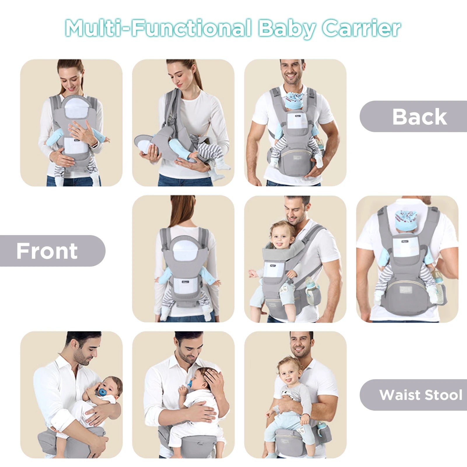 9in1 360 Ergonomic Baby Carrier | Newborn to Toddler